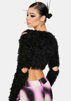 Somewhere Nowhere Fuzz Cut Out Top
