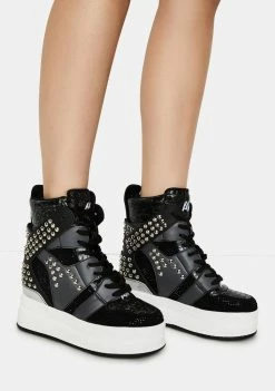 Anthony Wang Quince Studded Wedge Sneakers