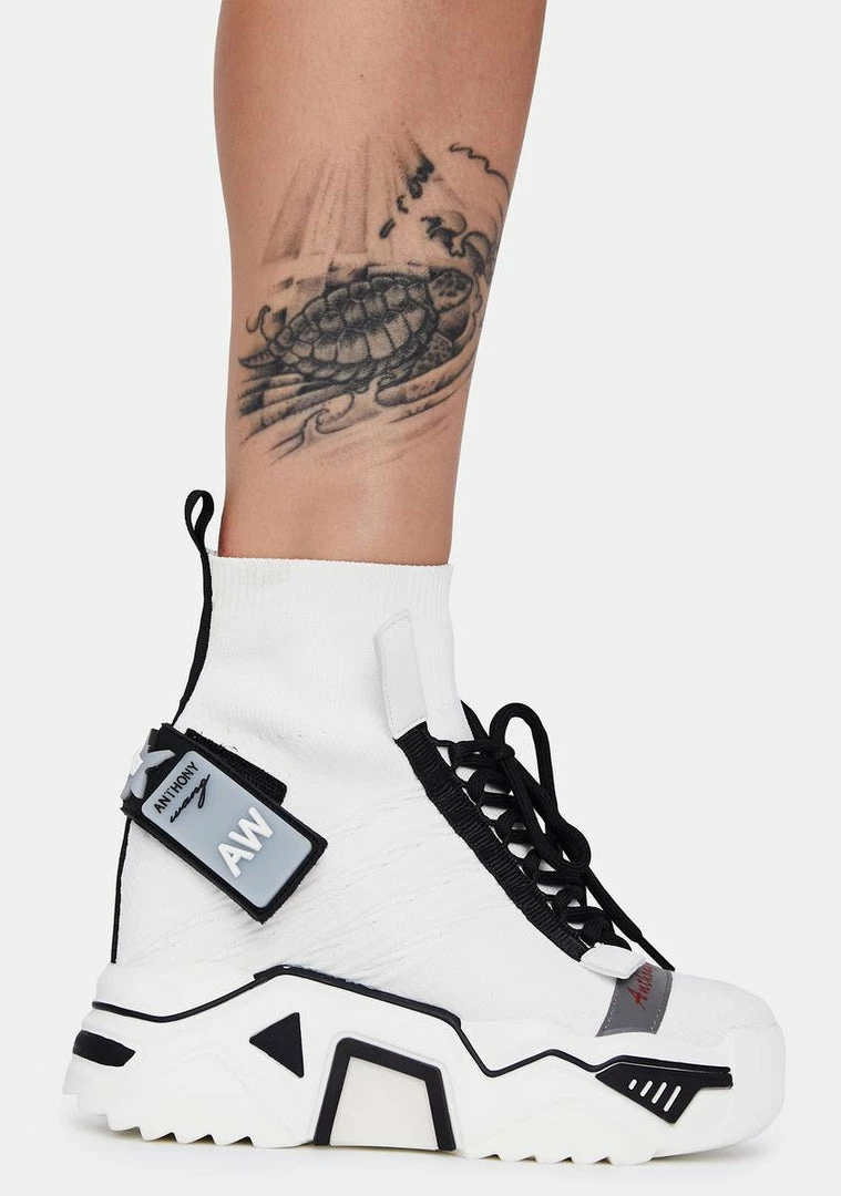 Promo ๐ฏ Anthony Wang White Clout Chasin' Platform ๐ Sneakers ๐ฅฐ 2 Anthony Wang White Clout Chasin' Platform Sneakers