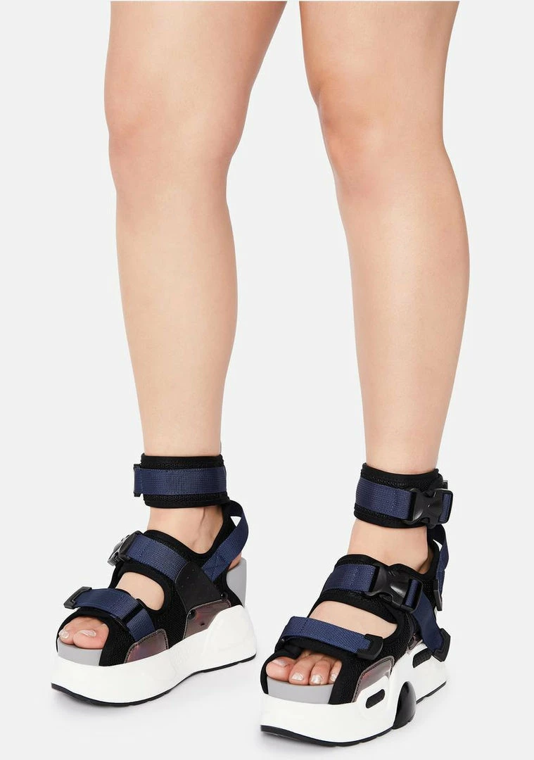 Budget ๐ Anthony Wang Black Holographic Mulberry Platform ๐ฉด Sandals ๐ 3 Anthony Wang Black Holographic Mulberry Platform Sandals