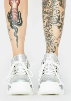 Budget ๐ Anthony Wang Chrome Stop Look N' Glisten Platform ๐ Sneakers ๐ 6 Anthony Wang Chrome Stop Look N' Glisten Platform Sneakers