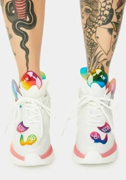 Anthony Wang White Raisin 2 Chunky Wedge Sneakers