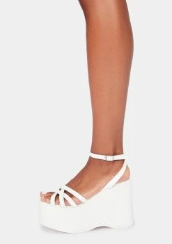 ROC Boots Australia White Roxie Platform Sandals Platforms