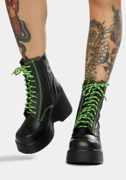 Buy π ROC π₯Ύ Boots Australia Peachy Lime Leather Platform π₯Ύ Boots π 6 ROC Boots Australia Peachy Lime Leather Platform Boots