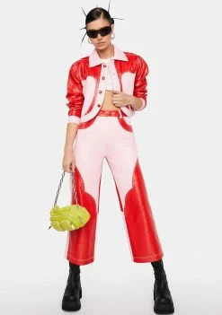 Somewhere Nowhere Duo Love Vegan Leather Trousers Bottoms