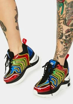 Anthony Wang Rainbow Raisin Chunky Wedge Sneakers Platforms