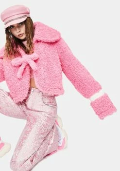 Somewhere Nowhere My Little Fluffy Bow Jacket Outerwear