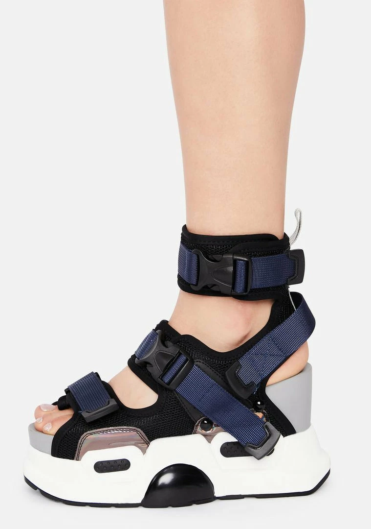 Budget ๐ Anthony Wang Black Holographic Mulberry Platform ๐ฉด Sandals ๐ 2 Anthony Wang Black Holographic Mulberry Platform Sandals