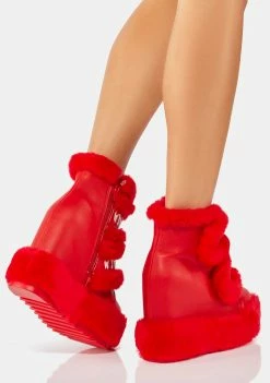 Anthony Wang Cherry Dizzy Dream Wedge Boots Wedges