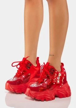 Anthony Wang Burn Watermelon Platform Sneakers