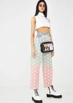Somewhere Nowhere Reflective Daisy Print Trousers Bottoms