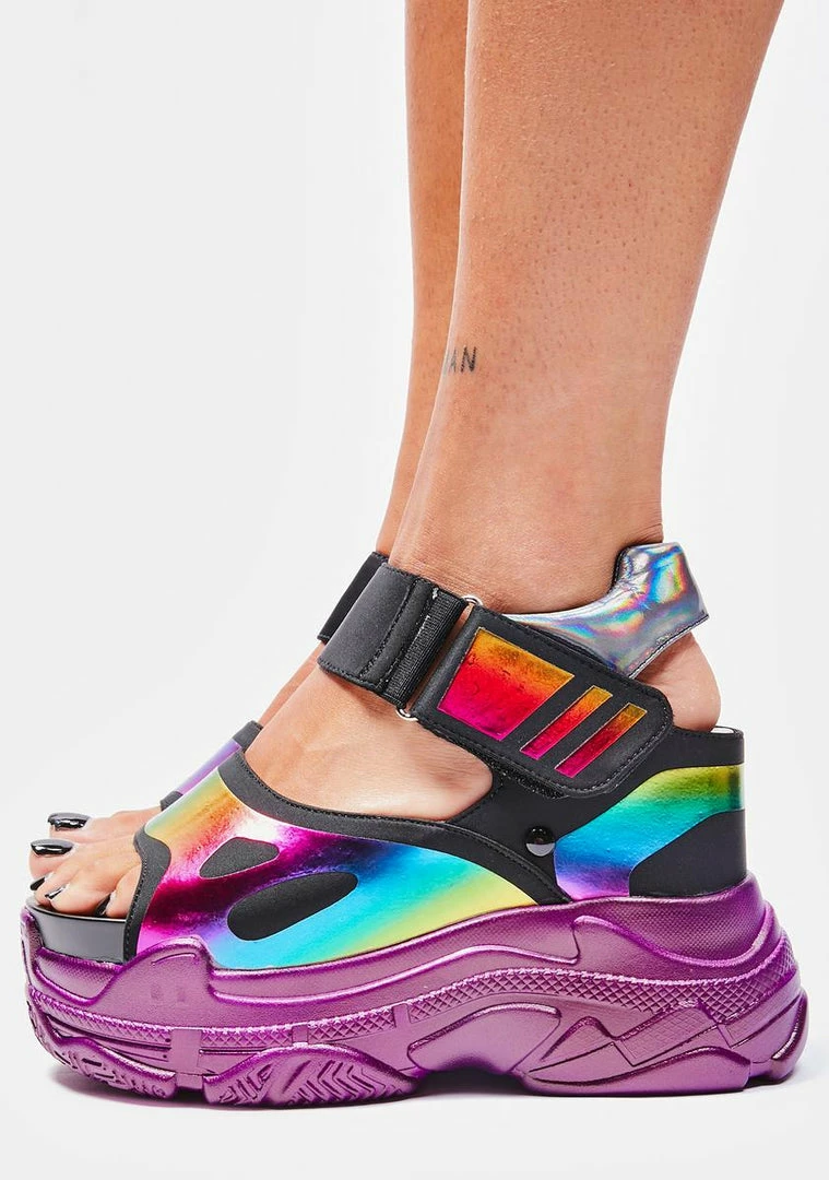 Hot Sale π Anthony Wang Rainbow β Watch Me Glow Platform π©΄ Sandals π₯ 2 Anthony Wang Rainbow Watch Me Glow Platform Sandals