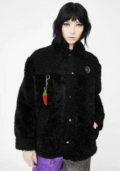 Somewhere Nowhere Black Duo Fluff Sherpa Jacket
