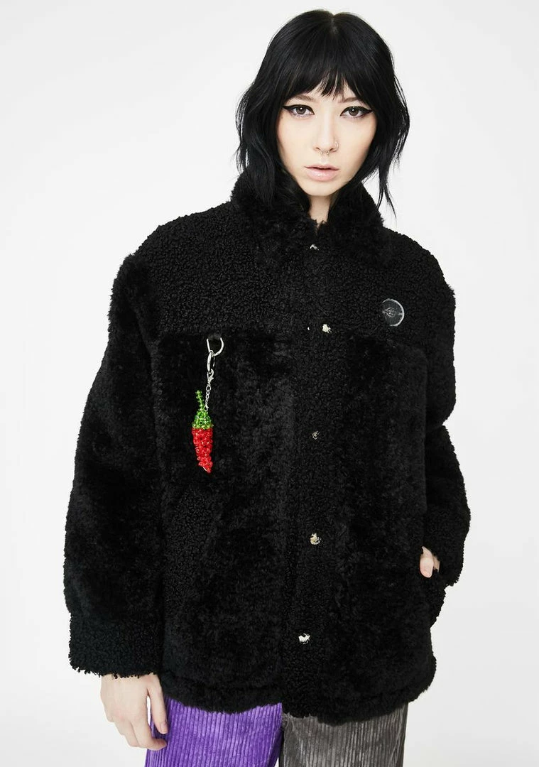 Top 10 ๐ Somewhere Nowhere Black Duo Fluff Sherpa Jacket โจ 1 Somewhere Nowhere Black Duo Fluff Sherpa Jacket