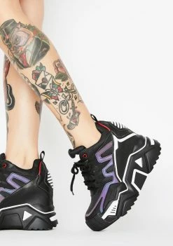 Anthony Wang Noir Stop Look N' Glisten Platform Sneakers Platforms