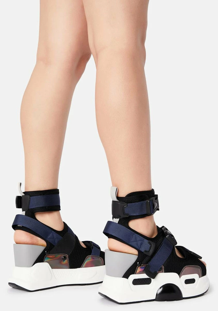Budget ๐ Anthony Wang Black Holographic Mulberry Platform ๐ฉด Sandals ๐ 4 Anthony Wang Black Holographic Mulberry Platform Sandals