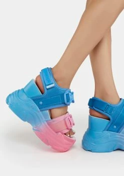 Anthony Wang Pink Peach Platform Sandals