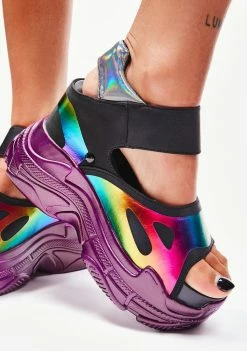 Anthony Wang Rainbow Watch Me Glow Platform Sandals