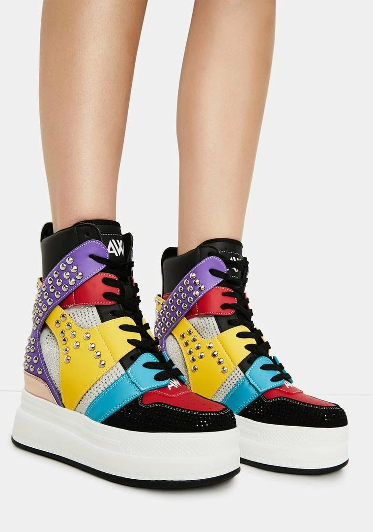 Best Pirce ๐ Anthony Wang Rainbow Quince Studded Wedge ๐ Sneakers ๐ฅพ Boots & Booties ๐ 2 Anthony Wang Rainbow Quince Studded Wedge Sneakers Boots & Booties