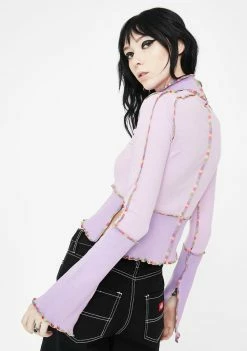 Discount โญ Somewhere Nowhere Tops Lilac Rainbow Seam Split Top ๐ 7 Somewhere Nowhere Tops Lilac Rainbow Seam Split Top