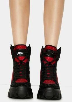 Anthony Wang Red Soursop Platform Sneakers Boots & Booties