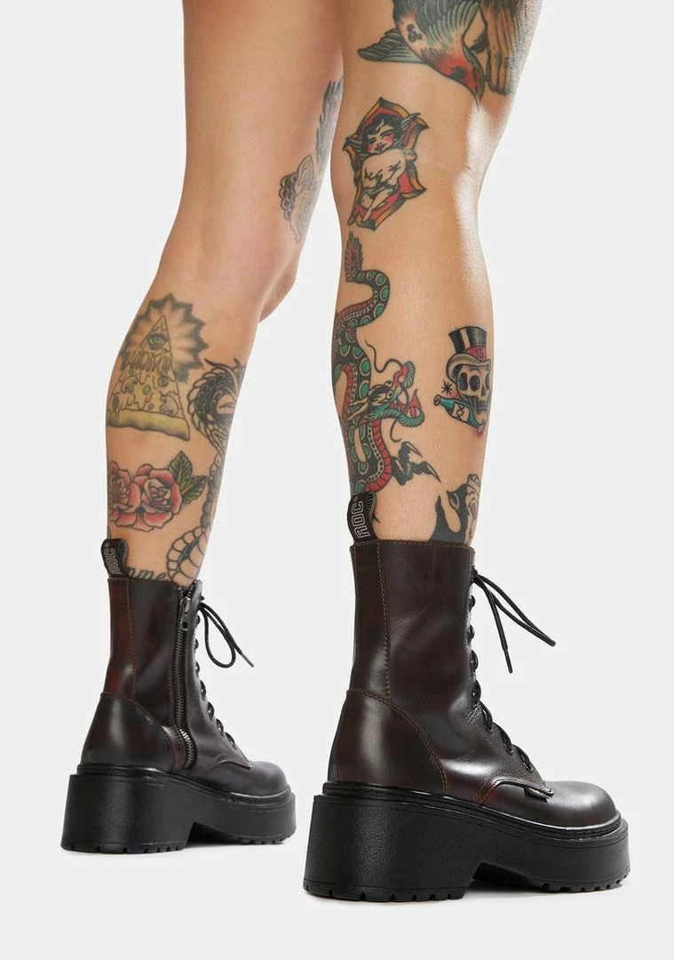 Discount ๐ ROC ๐ฅพ Boots Australia Tomboy Dark Red Leather Combat ๐ฅพ Boots ๐ 4 ROC Boots Australia Tomboy Dark Red Leather Combat Boots
