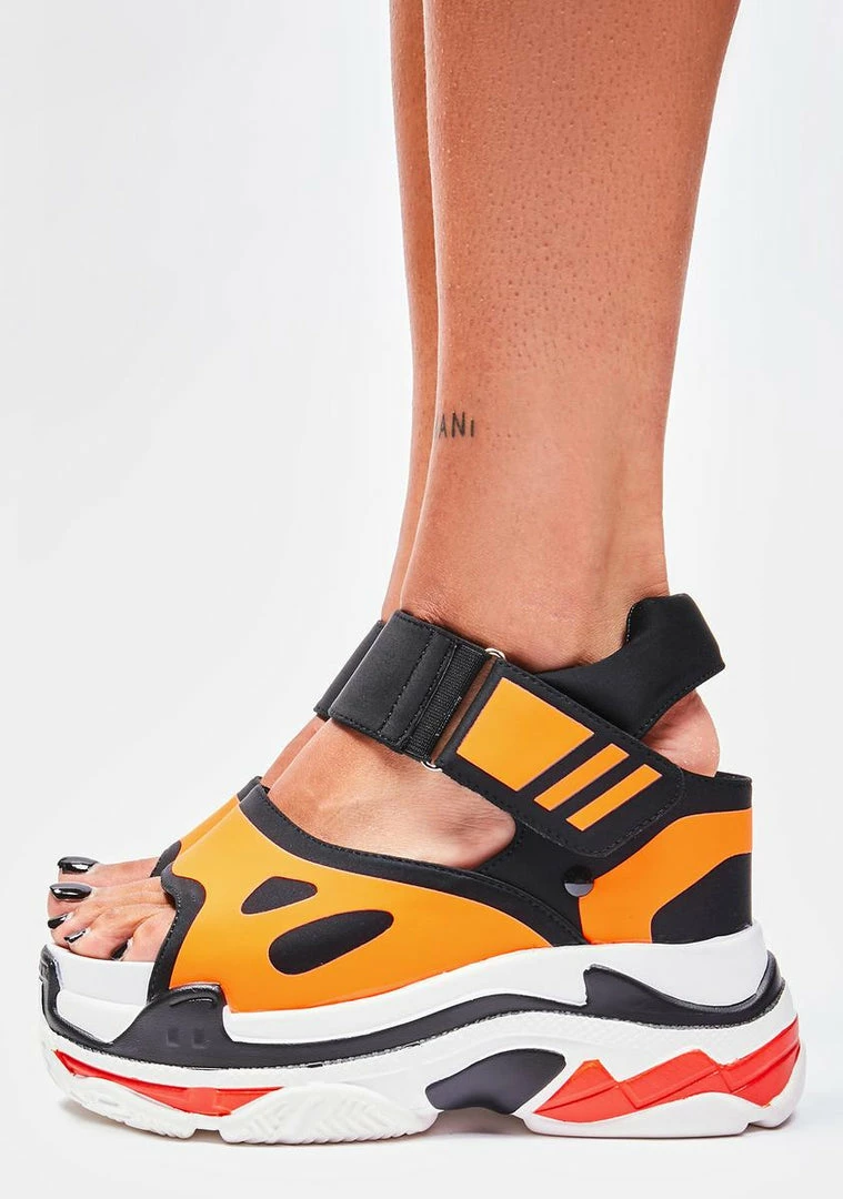 Promo π Anthony Wang Orange β Watch Me Glow Platform π©΄ Sandals π€© 2 Anthony Wang Orange Watch Me Glow Platform Sandals