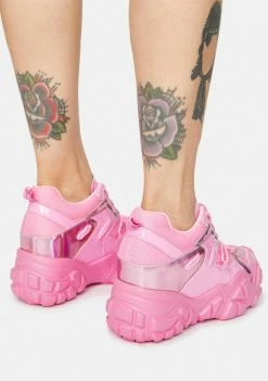 Anthony Wang Platforms Pink Persimmon Wedge Sneakers
