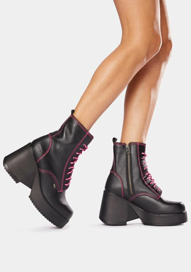 Hot Sale β ROC π₯Ύ Boots Australia Peachy Pink Leather Platform π₯Ύ Boots π 3 ROC Boots Australia Peachy Pink Leather Platform Boots