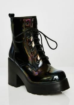 ROC Boots Australia Platforms Mascot Oil Slick Combat Boots
