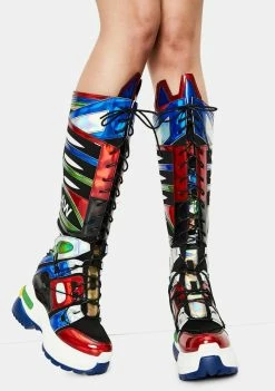Anthony Wang Platforms Oval Wedge Sneaker Boots