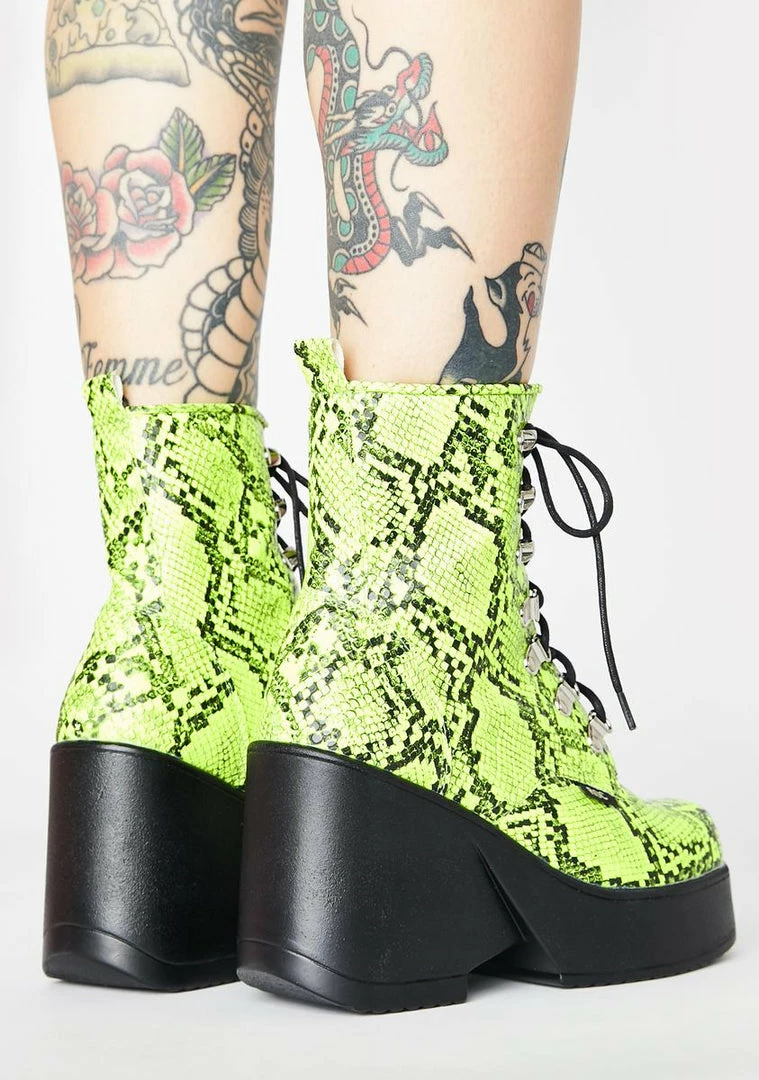 Best reviews of ❤️ ROC 🥾 Boots Australia Lime Snakeskin Pelham Wedge 🥾 Boots Platforms 🔥 4 ROC Boots Australia Lime Snakeskin Pelham Wedge Boots Platforms