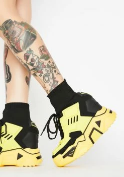 Anthony Wang Yellow Guilty Pleasures Platform Sneakers