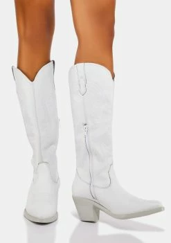 ROC Boots Australia White Galveston Cowboy Boots