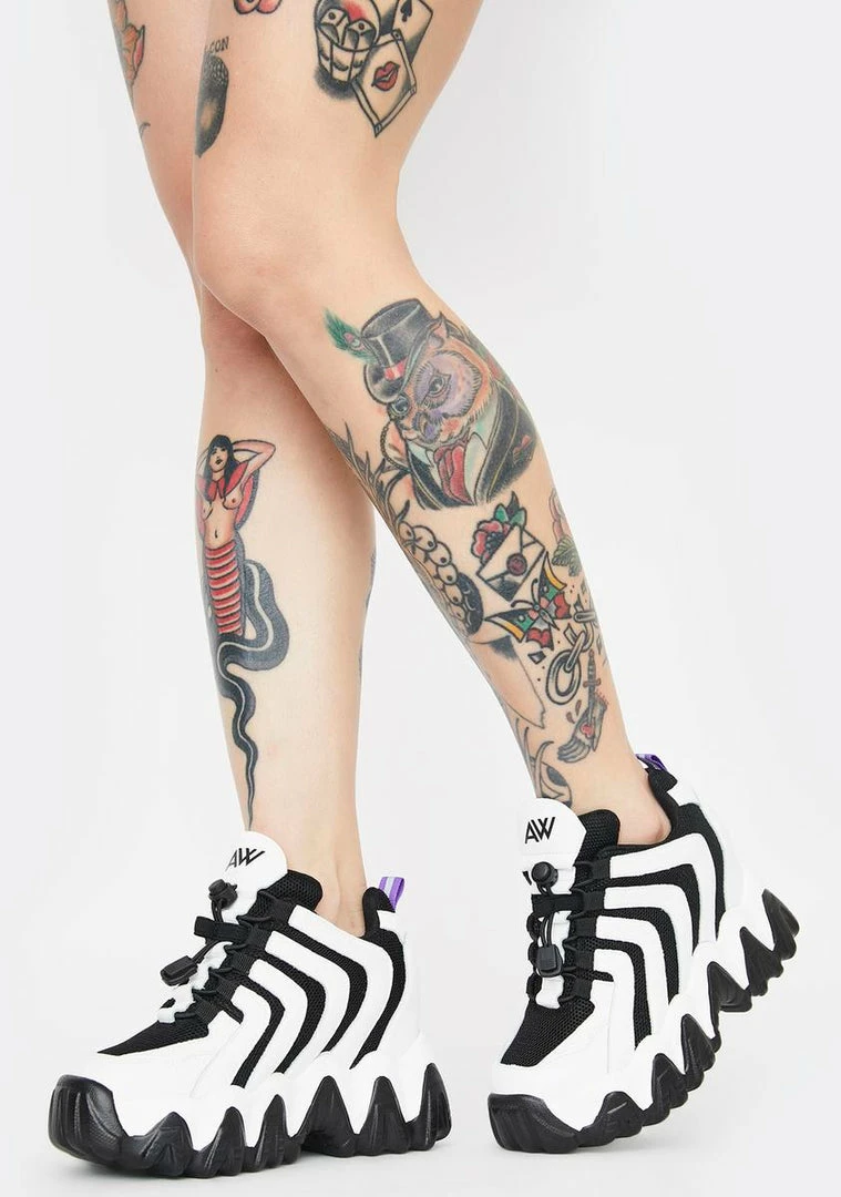 Best Sale ๐ Anthony Wang Black Chevron Blackberry Platform ๐ Sneakers ๐ 1 Anthony Wang Black Chevron Blackberry Platform Sneakers