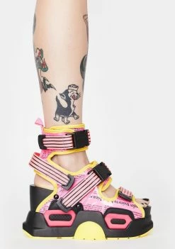 Anthony Wang Pink Daily Hustle Platform Sandals