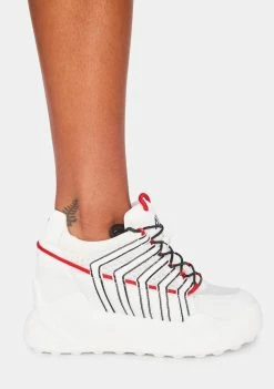 Anthony Wang White Durian Platform Sneakers Platforms