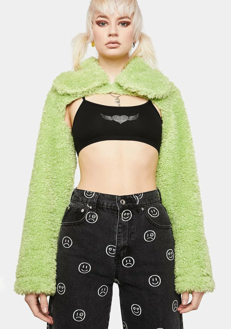 Outlet ๐ฅ Somewhere Nowhere Outerwear Las Fluff Sleeve Jacket ๐งจ 1 Somewhere Nowhere Outerwear Las Fluff Sleeve Jacket