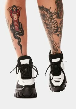 Anthony Wang White Psycho Candy Platform Sneakers