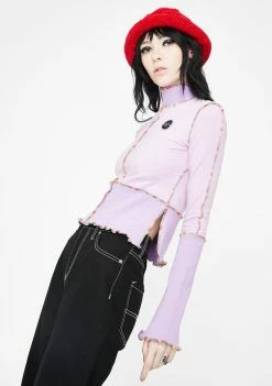 Discount โญ Somewhere Nowhere Tops Lilac Rainbow Seam Split Top ๐ 5 Somewhere Nowhere Tops Lilac Rainbow Seam Split Top