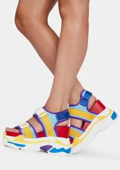 Anthony Wang Retro Rainbow Peach Platform Sandals Platforms