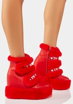 Anthony Wang Cherry Dizzy Dream Wedge Boots Wedges