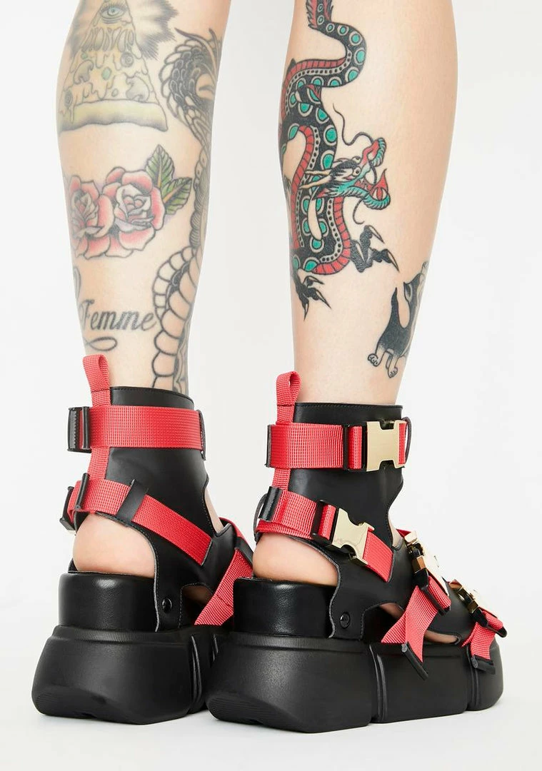 Discount ✨ Anthony Wang Cranberry Platform 🩴 Sandals 👏 4 Anthony Wang Cranberry Platform Sandals