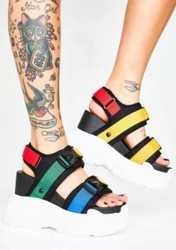 Anthony Wang Platforms Rainbow Peach Platform Sandals