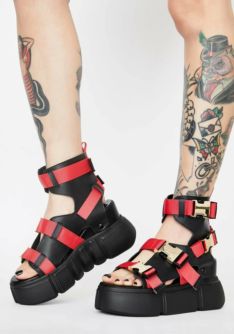 Discount ✨ Anthony Wang Cranberry Platform 🩴 Sandals 👏 1 Anthony Wang Cranberry Platform Sandals