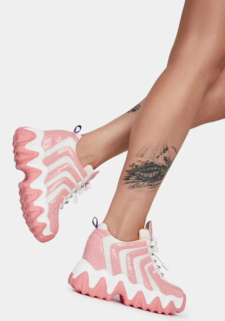 Buy โค๏ธ Anthony Wang Baby Pink Chevron Blackberry Platform ๐ Sneakers Platforms โ๏ธ 1 Anthony Wang Baby Pink Chevron Blackberry Platform Sneakers Platforms