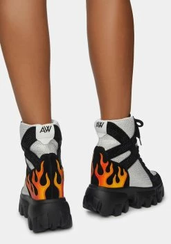 Anthony Wang Black Soursop Platform Sneakers