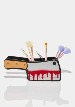 For Her Vanity Bloody Cleaver Makeup Brush Holder